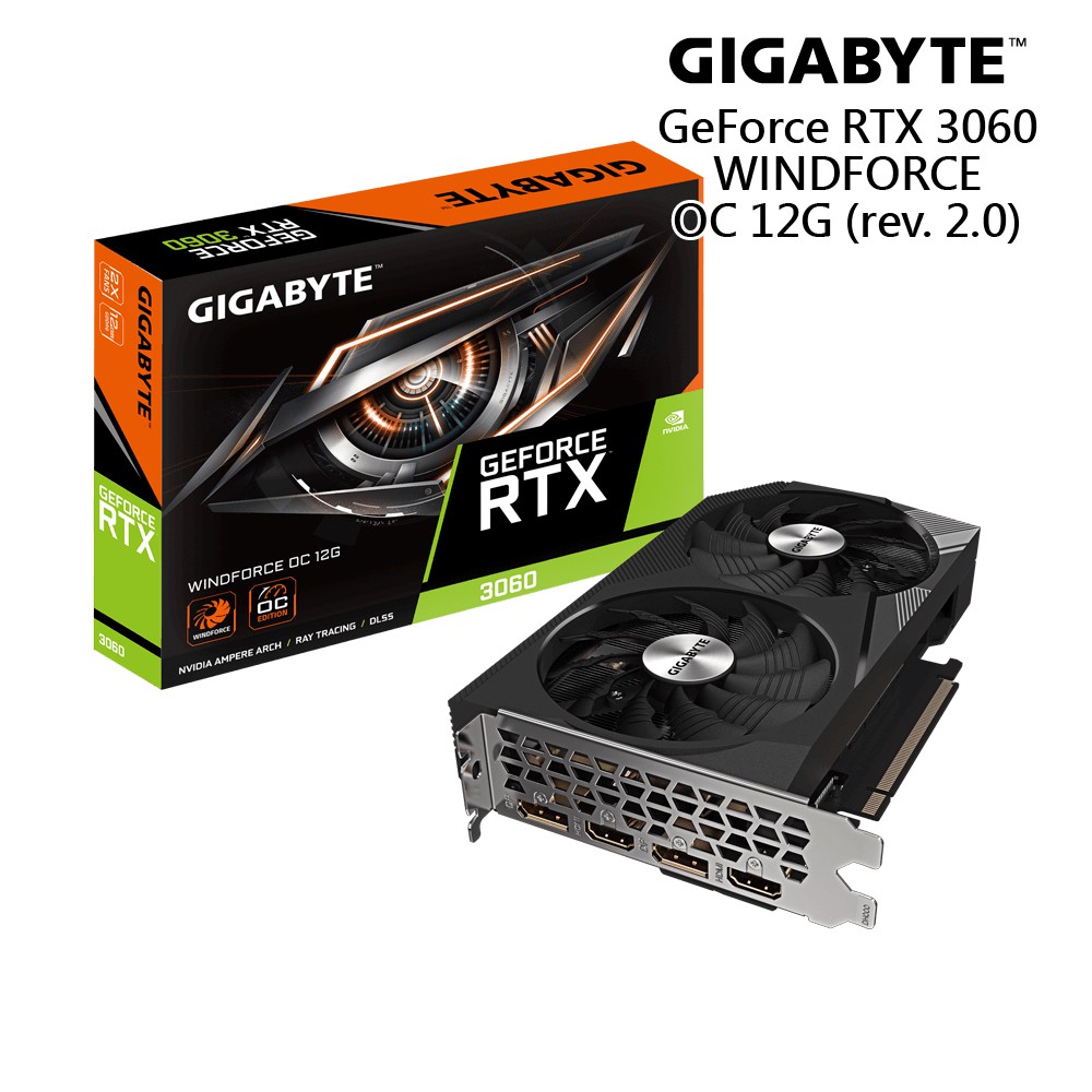 技嘉 RTX 3060 WINDFORCE OC 12G 顯示卡 廠商直送
