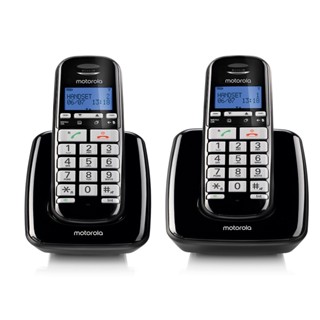 Motorola 大字鍵DECT無線雙機 S3002 黑 現貨 廠商直送