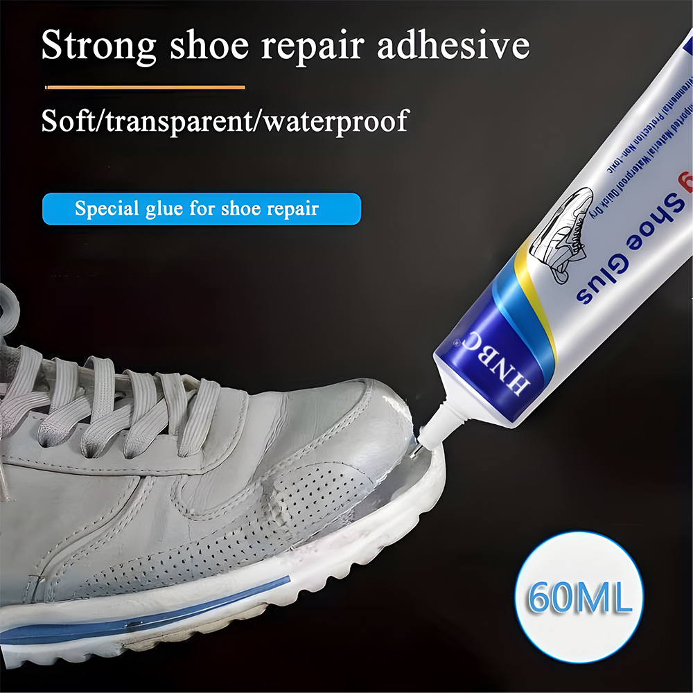 Clear Shoe Repair Glue – 用於固定鞋底、高跟鞋和手提包的防水粘合劑(60 毫升)