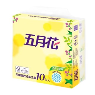 【蝦皮直營特選】五月花 花園版抽取衛生紙100抽x10包