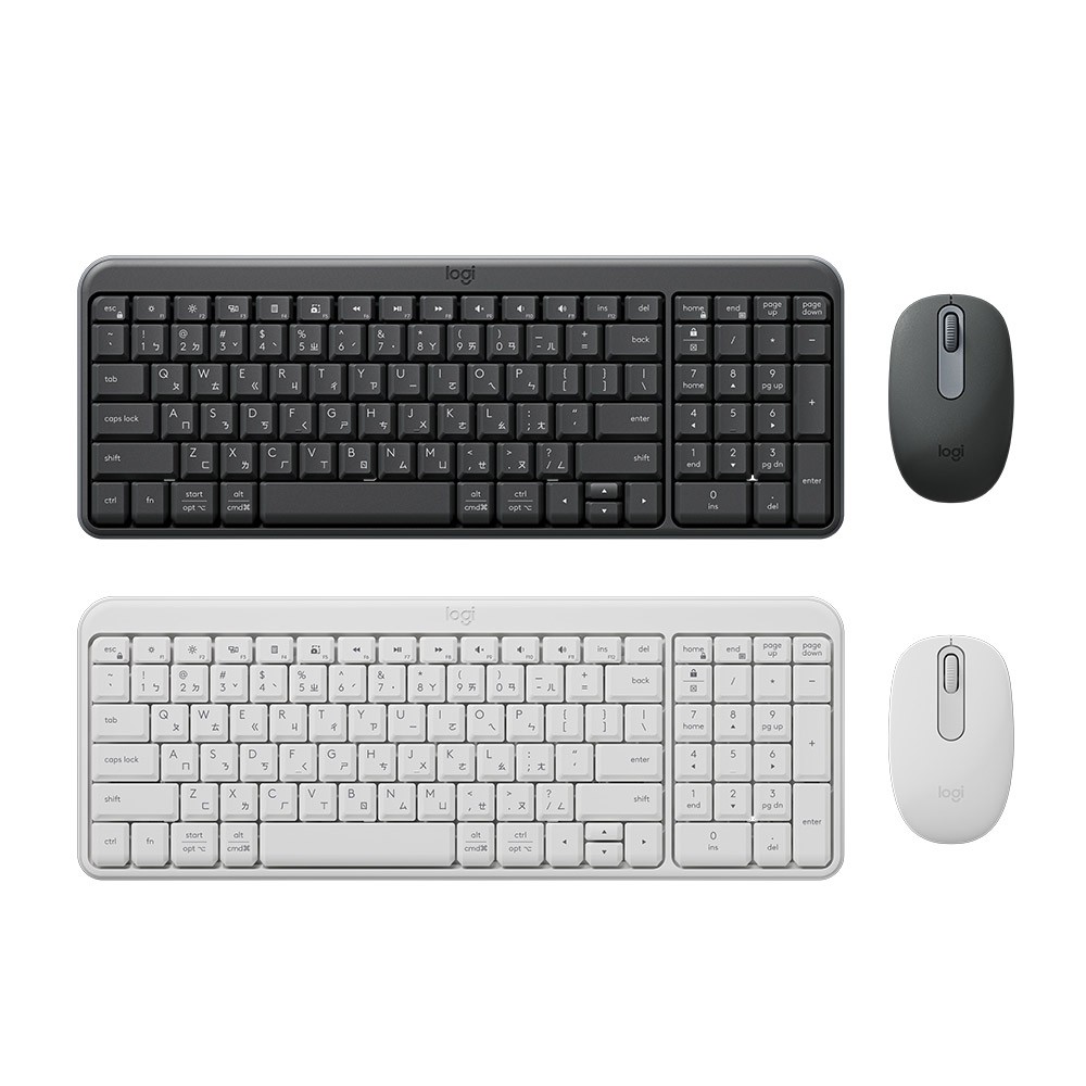 【蝦皮直營】Logitech 羅技 MK250 無線藍牙鍵鼠組 石墨黑/珍珠白
