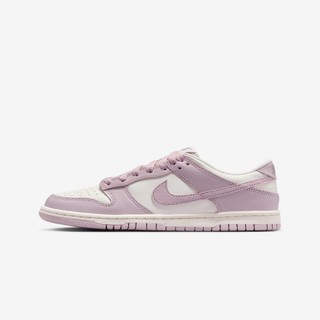 NIKE 休閒鞋 DUNK LOW (GS) 中大童 白紫色 FB9109122 廠商直送