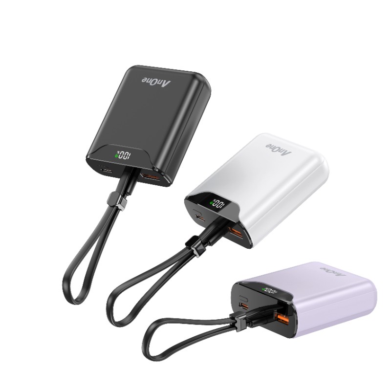 【蝦皮直營】AnOne 10000mAh迷你快充行動電源 自帶線 20W Type C 蘋果/安卓 行充 現貨