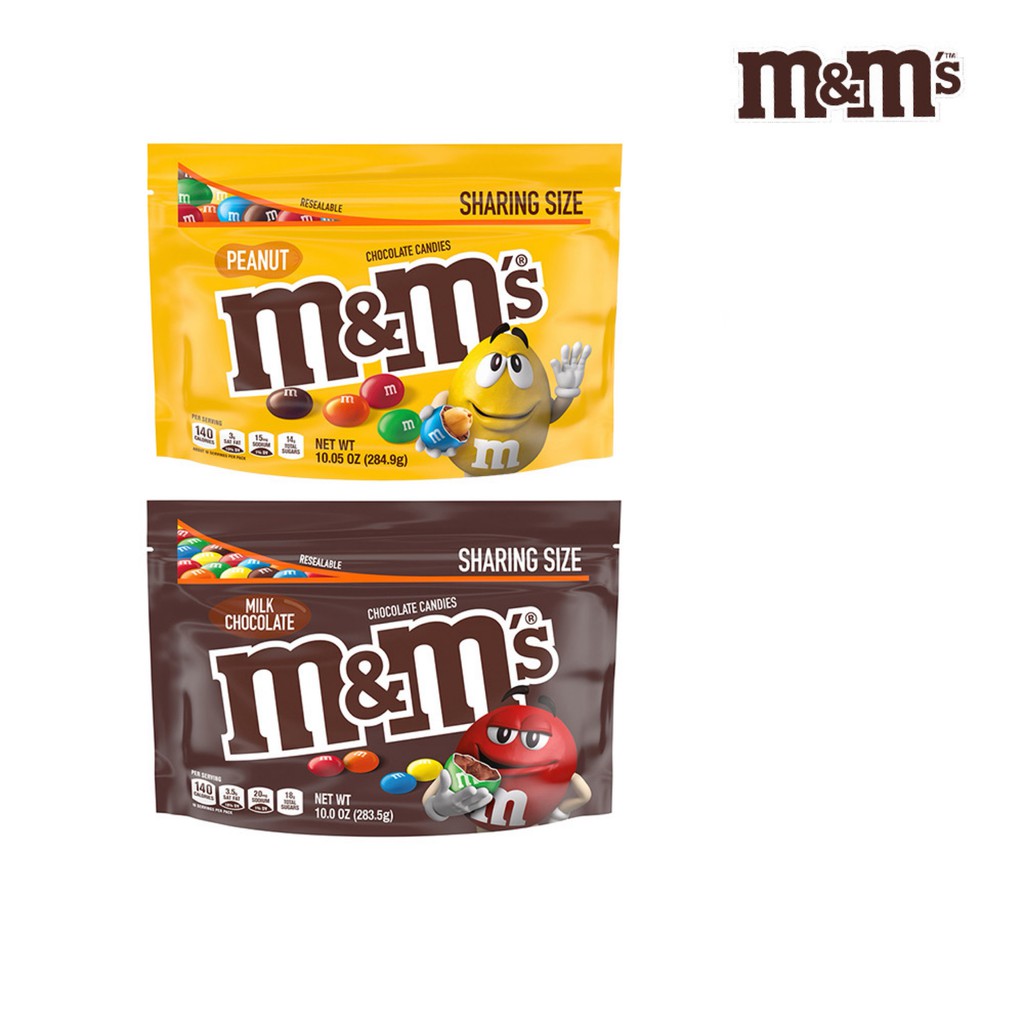 【蝦皮直營】M&M'S 糖衣 巧克力 分享包 (284.9g/283.5g/包) 零食 點心