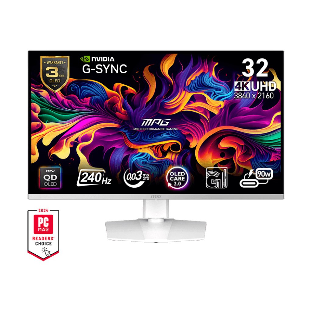 MSI微星 MPG 321URXW QD-OLED 白/31.5吋/螢幕/OLED/4K/240Hz 廠商直送