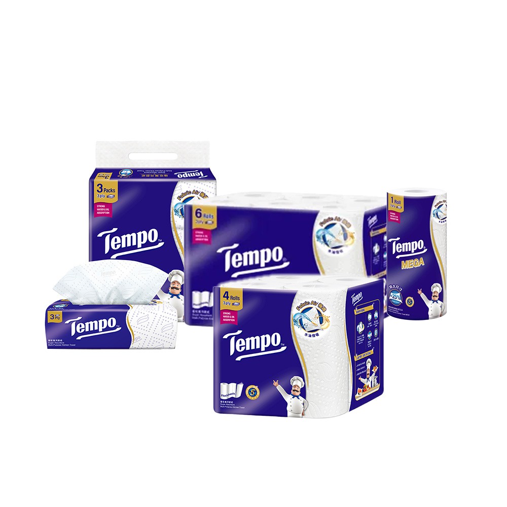 【蝦皮直營】Tempo極吸萬用3層廚房紙巾 哆啦A夢限量 隨機出貨