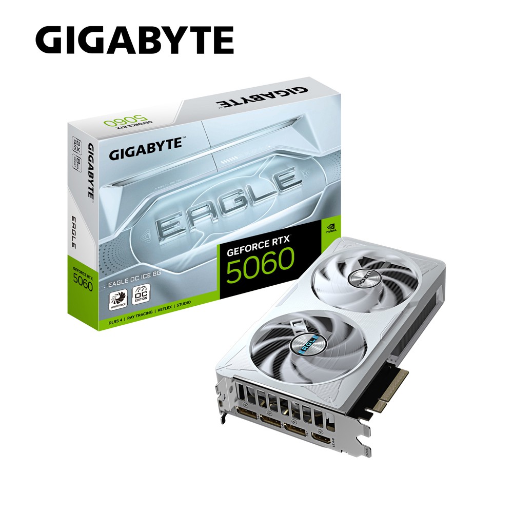 技嘉 N5060EAGLEOC ICE-8GD RTX 5060 白 雙風扇 顯示卡 廠商直送