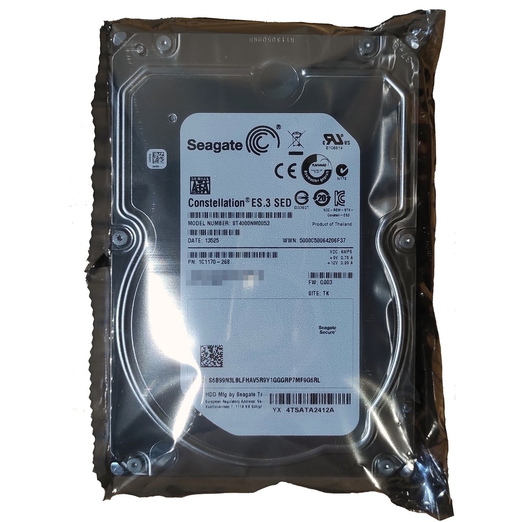 SEAGATE希捷 4TB 3.5吋 企業級硬碟 ST4000NM0053 裸碟 廠商直送