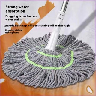 自乾式旋轉拖把:用於瓷磚和木地板的免洗纖維拖把,採用家用懶人毛巾設計