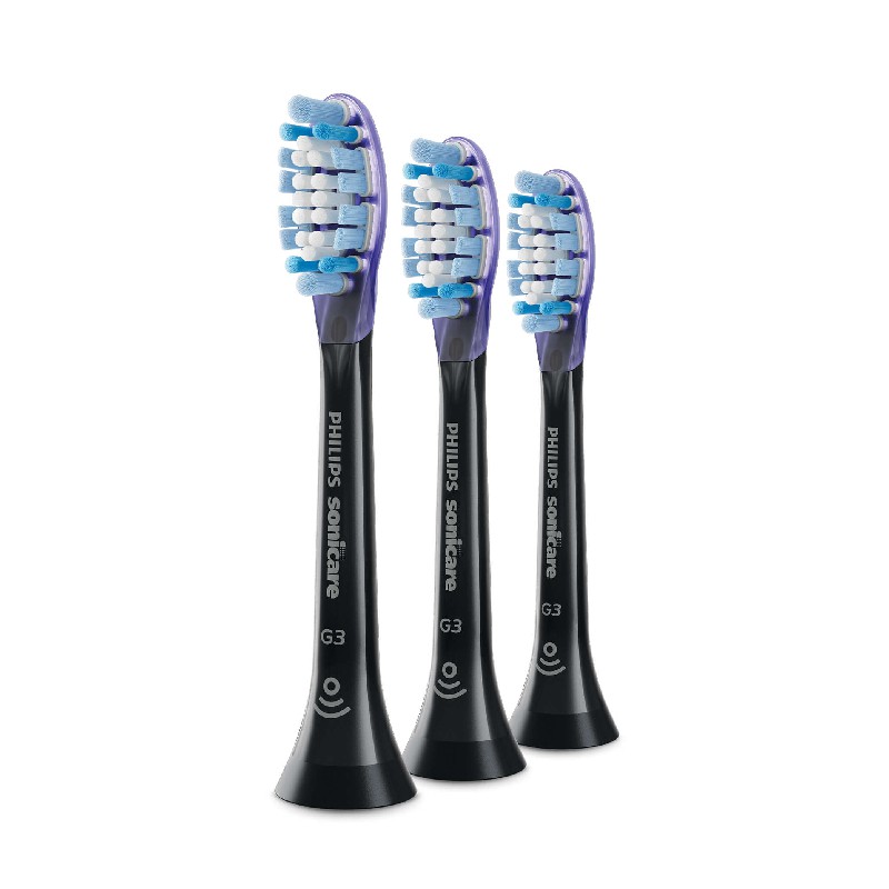 PHILIPS 飛利浦 Sonicare 智能超效護齦刷頭3入-黑 HX9053/96 廠商直送