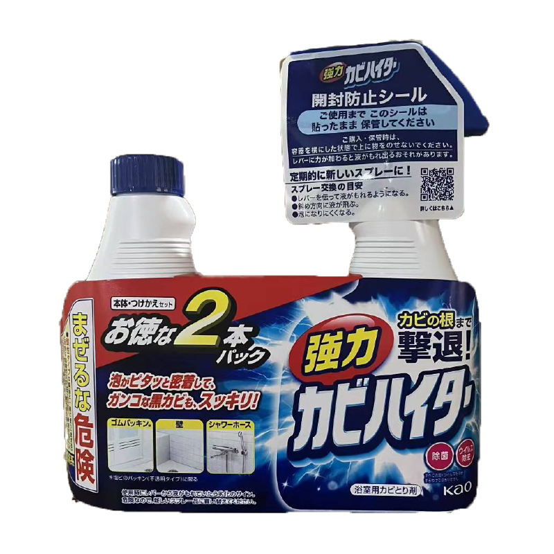 【蝦皮直營】日本花王KAO 浴室強力除霉泡沫噴霧清潔劑 罐裝400ml&補充包400ml