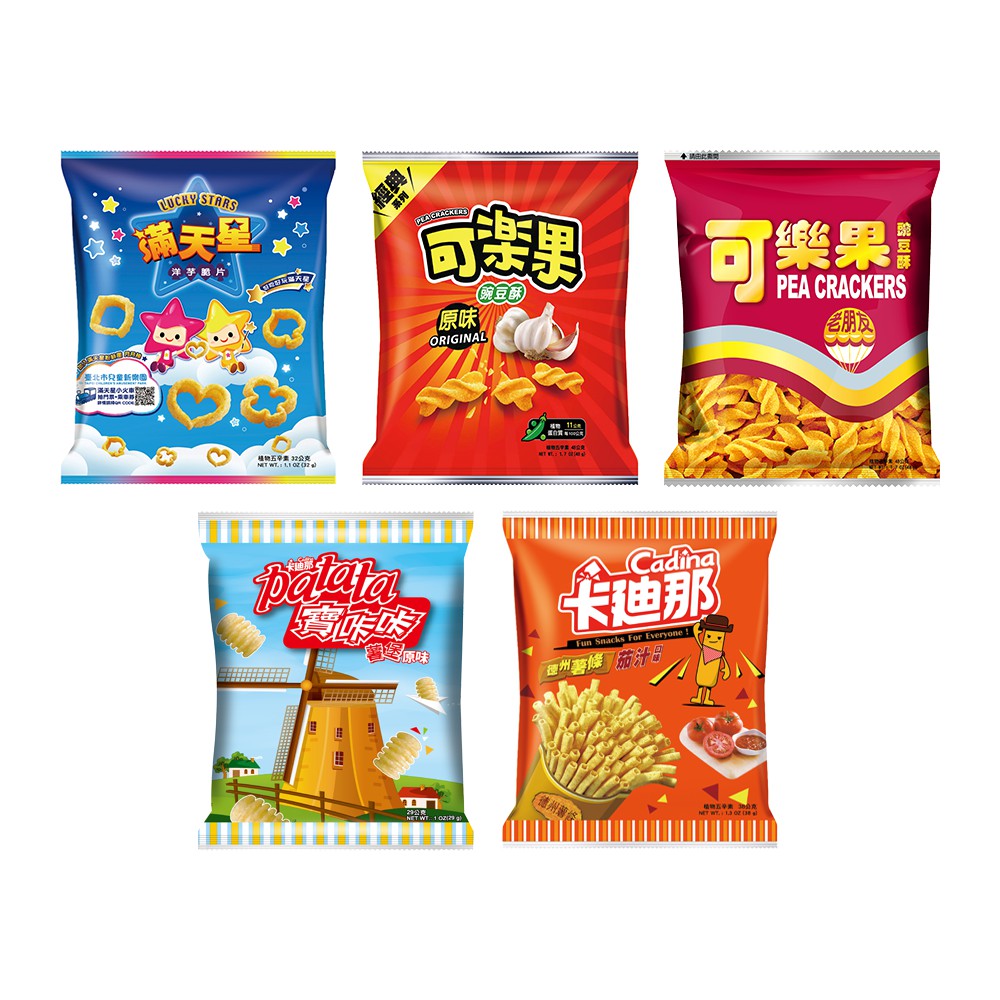 【蝦皮直營】聯華食品 可樂果/滿天星/寶咔咔/卡迪那(29g~48g) 原味/古早味/德州薯條茄汁口味
