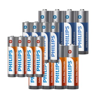 【蝦皮直營特選】PHILIPS 飛利浦 碳鋅/鹼性電池 3號/4號 4入組 臺灣公司貨 超鹼 電池 乾電池 現貨