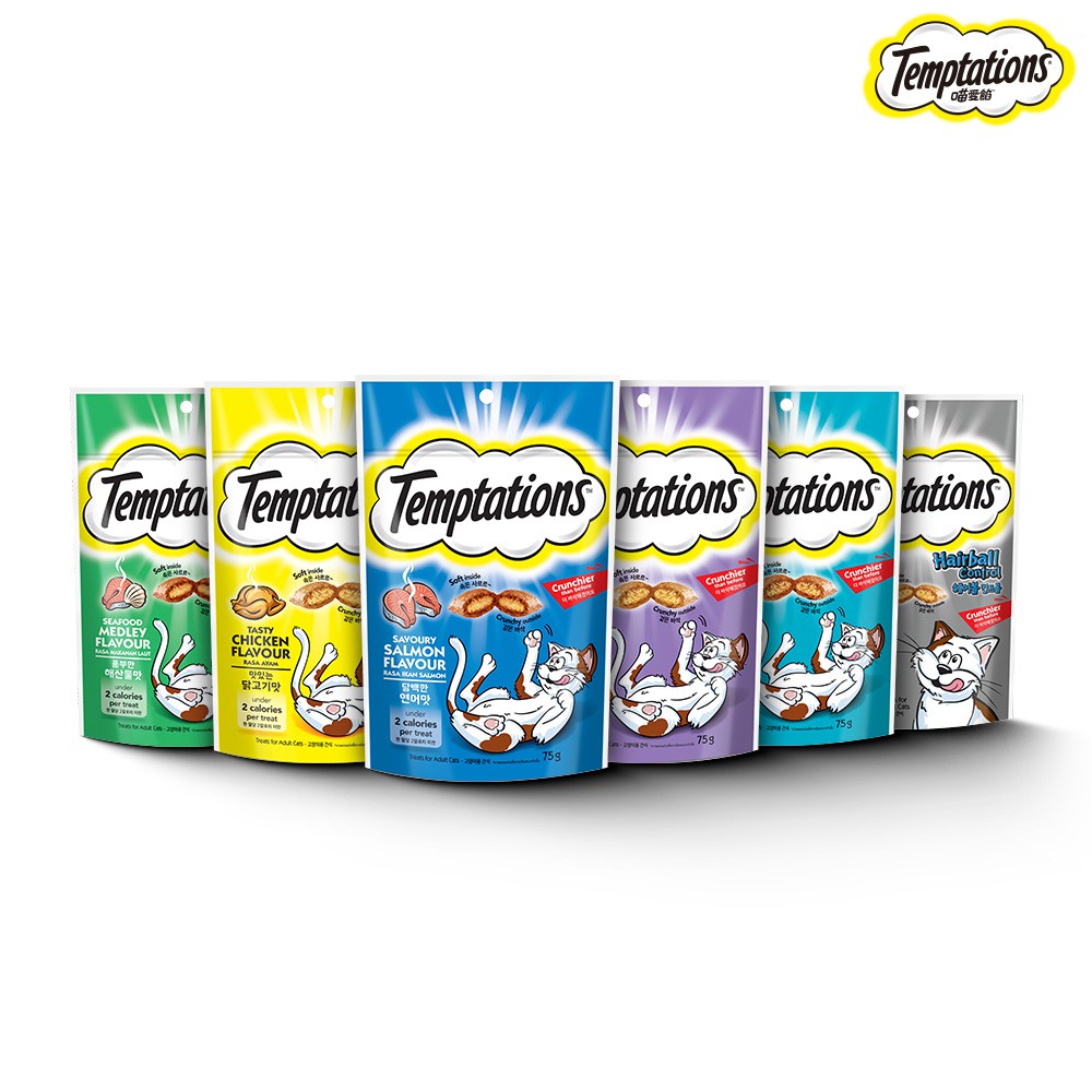 【蝦皮直營】Temptations 喵愛餡 貓餅乾點心 口味任選 貓 貓咪 餅乾 點心 零食 零嘴 台灣公司貨