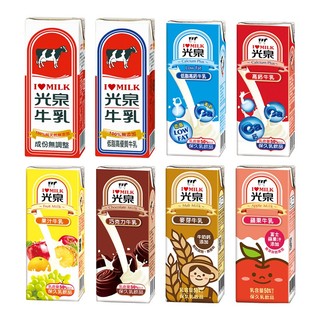 【蝦皮直營】光泉 保久乳系列 200mlx6入 全脂/低脂/低脂高鈣/高鈣/巧克力/果汁/麥芽/蘋果 保久乳 牛奶