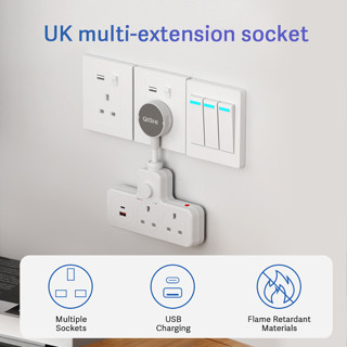 英國家用延長線多電源插座usb插座智慧插頭插座電源板