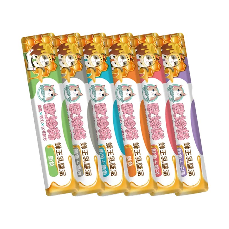 【蝦皮直營】歐姆貓 蜂王乳貓泥 15g/條 鮪魚/鮭魚/蟹/蝦 蜂王乳 貓 肉泥 貓泥 貓肉泥 零食 點心 現貨