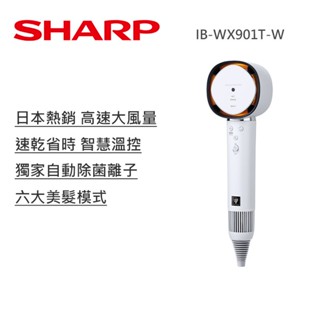 SHARP 夏普 四氣流水潤溫控吹風機-月光白(IB-WX901T-W) 現貨 廠商直送