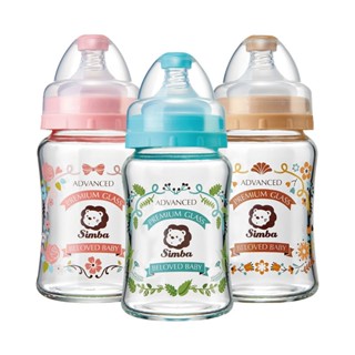 【蝦皮直營特選】Simba 小獅王辛巴 蘿蔓晶鑽玻璃小奶瓶 新生專用 寬口 180ml/瓶