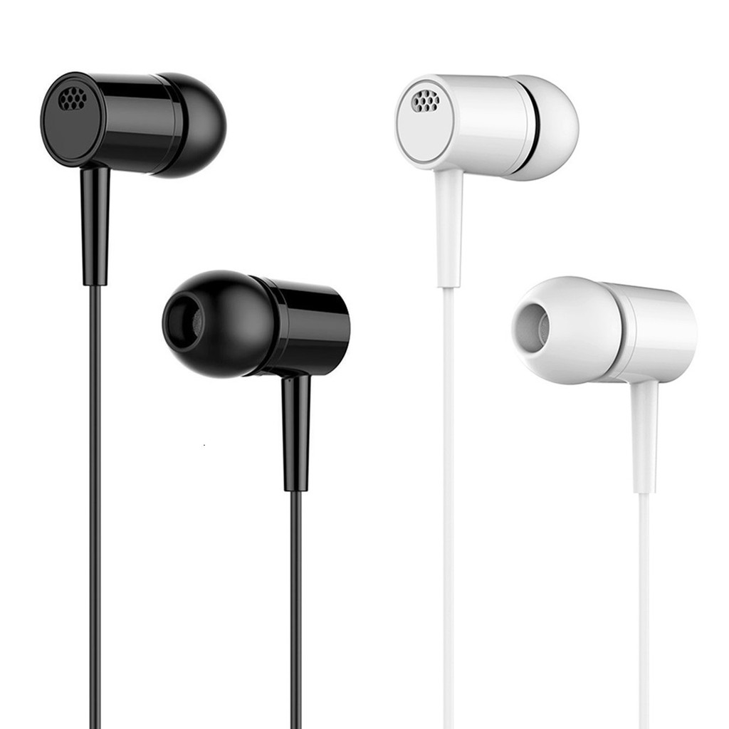 【蝦皮直營】入耳式重低音線控耳機麥克風 AUX 3.5mm接頭 黑/白 任選 通話/視訊會議 有線 耳機 麥克風