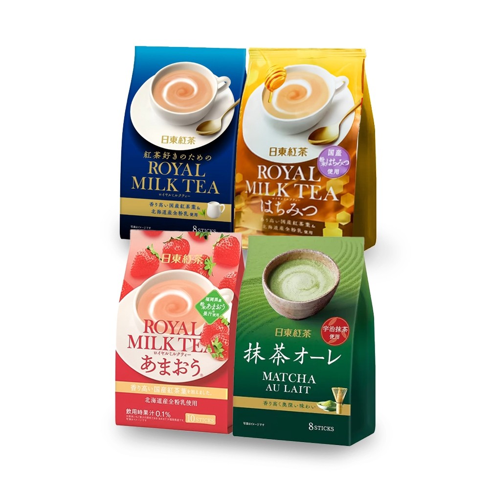 【蝦皮直營】日東紅茶 皇家奶茶系列 8入 (皇家原味奶茶/皇家草莓奶茶/皇家蜂蜜奶茶/抹茶歐蕾) (部分即期)