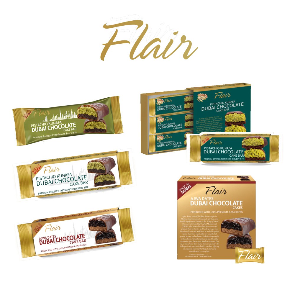 【蝦皮直營】Flair 杜拜巧克力蛋糕 開心果風味/椰棗風味 原裝進口 盒裝 送禮 交換禮物