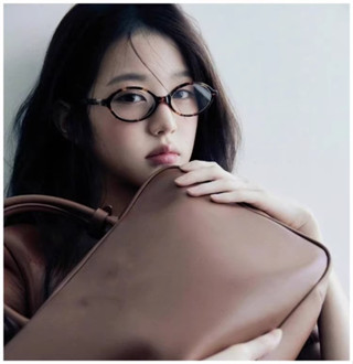 Y2K 橢圓形圓形眼鏡框高階豹紋女士男士