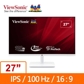 優派ViewSonic VA2732-H-W白 27吋IPS液晶顯示器 現貨 廠商直送