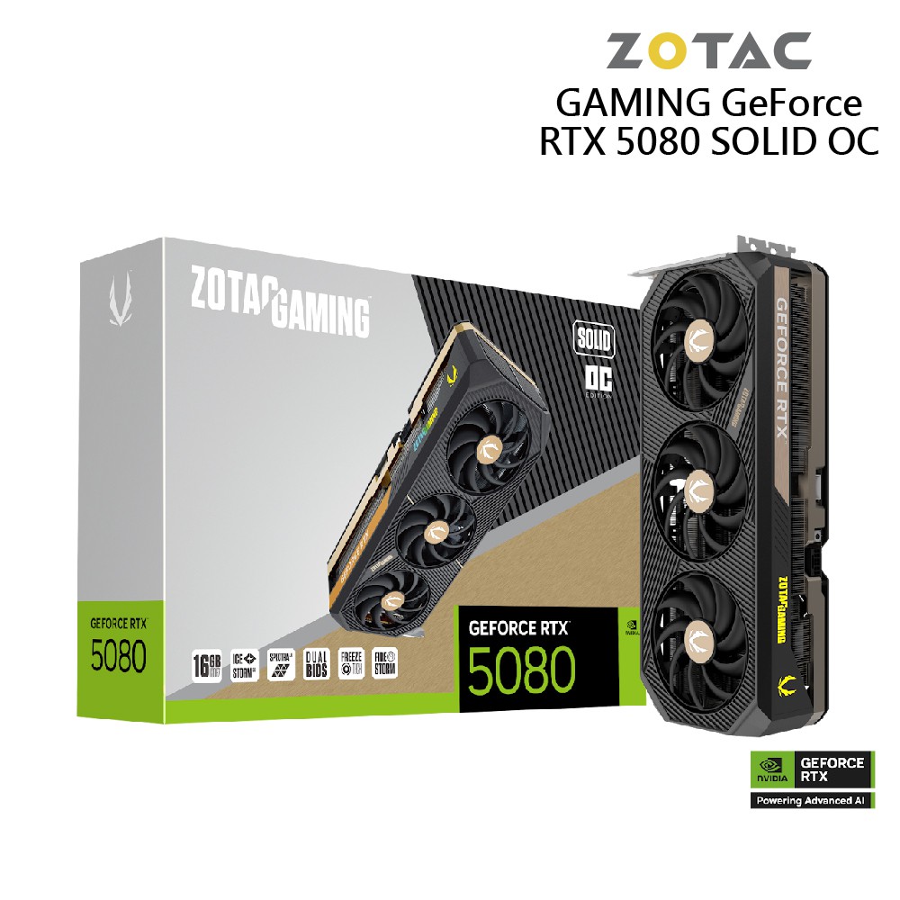 索泰 RTX 5080 SOLID OC 顯示卡 現貨 廠商直送