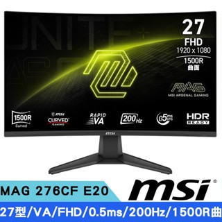 MSI微星 MAG 276CF E20 27型 VA FHD曲面電競螢幕 現貨 廠商直送