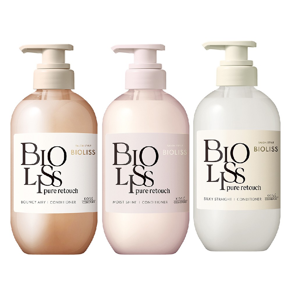 【蝦皮直營】KOSE BIOLISS PURE 苾歐莉絲植感扁塌對策蓬鬆/毛躁對策修護/蜷曲對策絲滑潤髮乳480ml