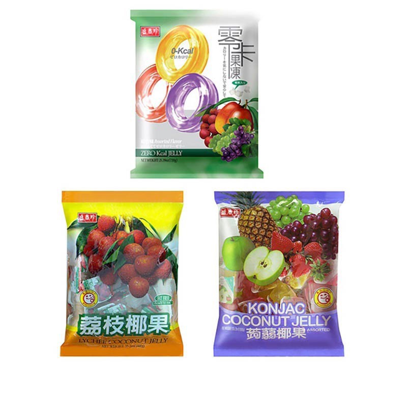 【蝦皮直營】盛香珍 蒟蒻椰果果凍/零卡小果凍 荔枝/綜合風味 量販包 內含椰果果肉