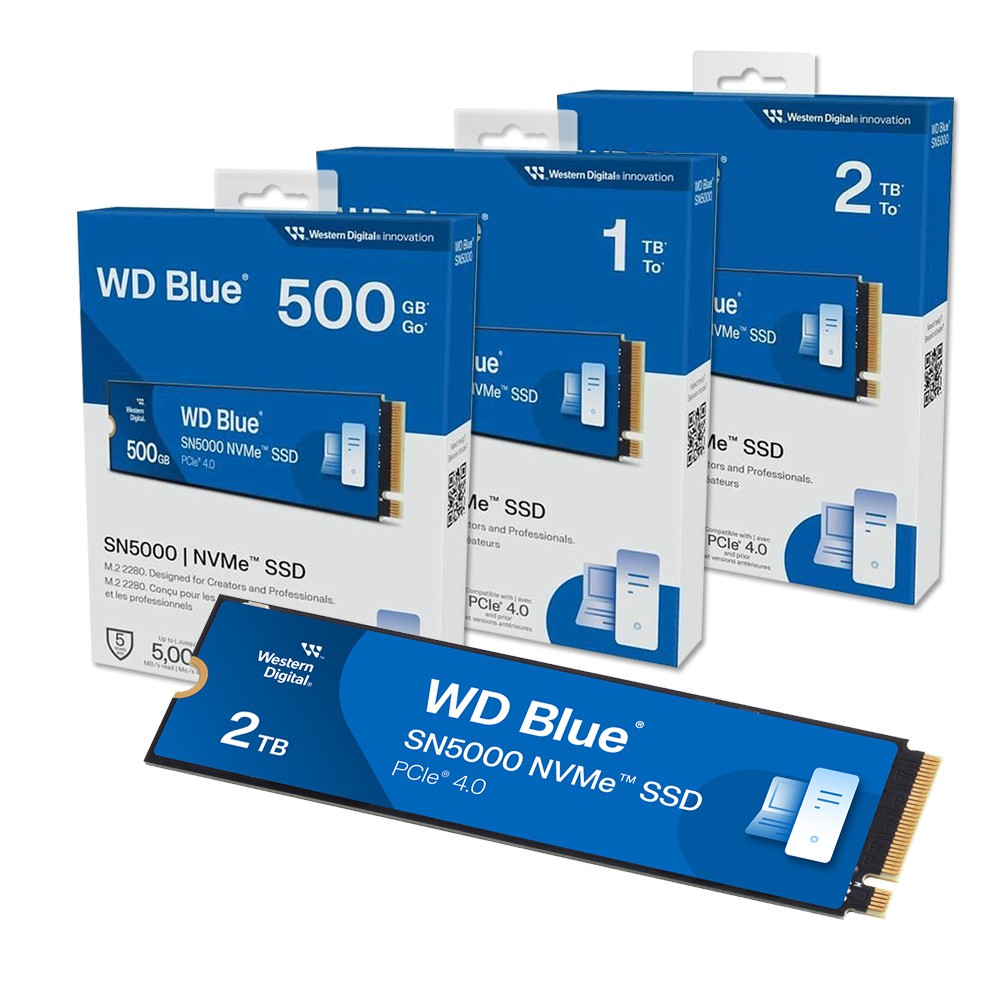 威騰 藍標 WD Blue SN5000 NVMe SSD 1T 2T Pcle M.2 固態硬碟 廠商直送
