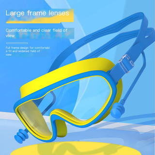 兒童游泳 goggles 配有高畫質矽膠耳塞和大框架