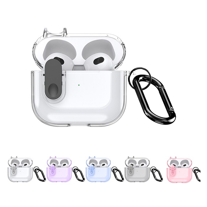 DUX DUCIS Apple 蘋果 AirPods 4 冰晶保護套 保護殼 防摔殼 透色殼 按鈕卡扣 現貨 廠商直送