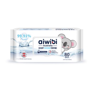【蝦皮直營特選】Aiwibi 純水EDI嬰兒濕紙巾 80抽X3包 濕紙巾 純水濕巾 敏感肌適用 無味加厚款