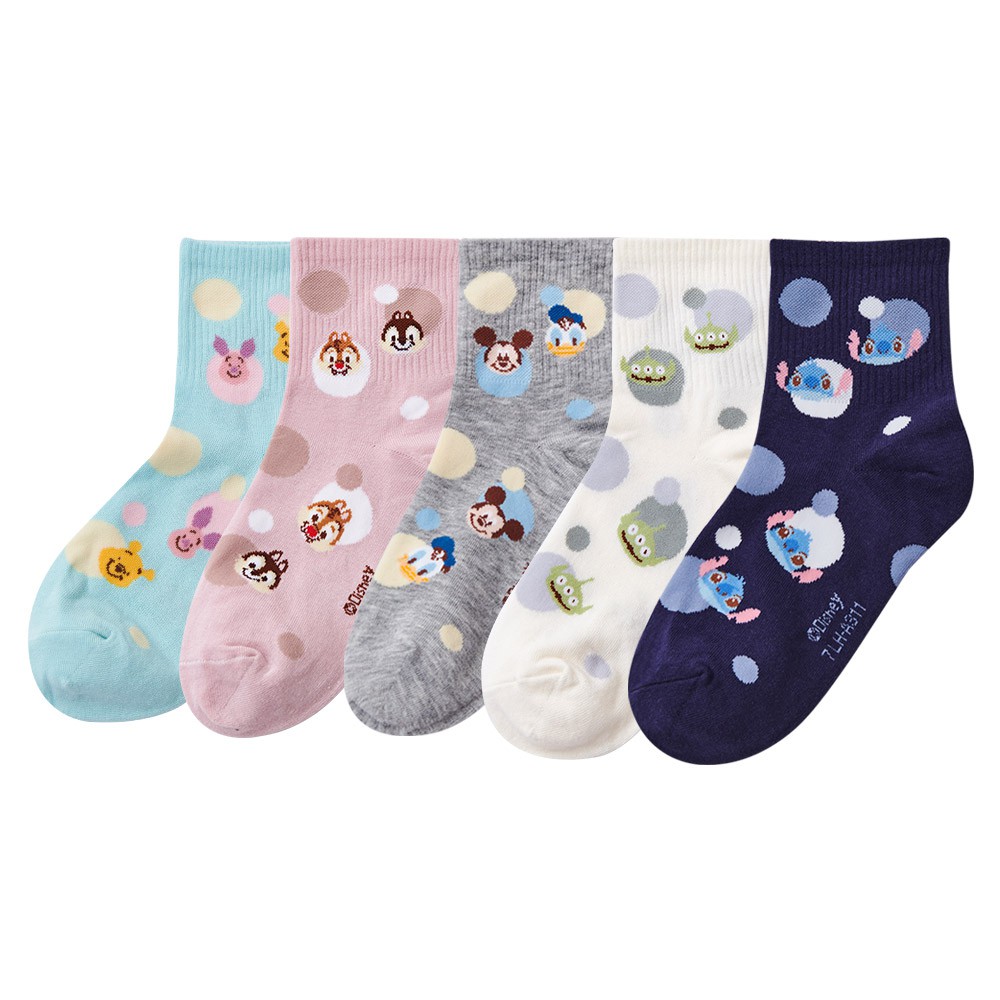 【蝦皮直營】迪士尼繽紛系列中筒襪 女長襪 奇奇蒂蒂 米奇 棉襪 百搭女襪 (19-26cm)