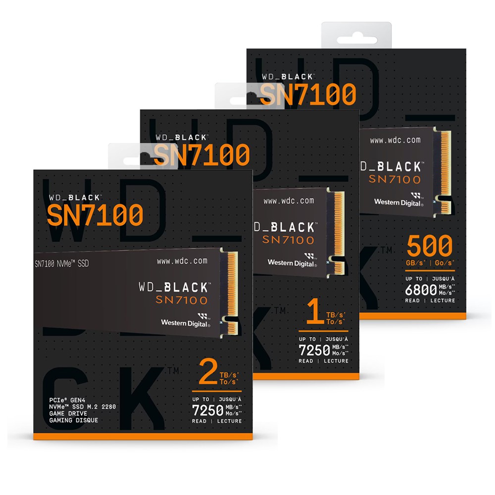 威騰 黑標 WD BLACK SN7100 NVMe SSD 1T 2T Pcle M.2 固態硬碟 廠商直送