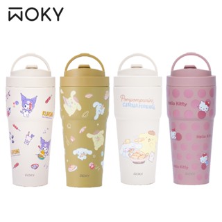 【蝦皮直營特選】【WOKY 沃廚】三麗鷗聯名-渾圓杯770ml(附矽膠粗吸管+彈跳粗吸管)