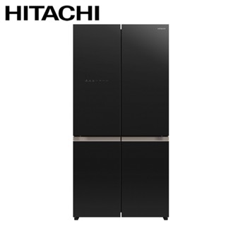 HITACHI日立645公升HR4N9713DFSVA變頻四門十字對開冰箱琉璃黑GBKTW 大型配送