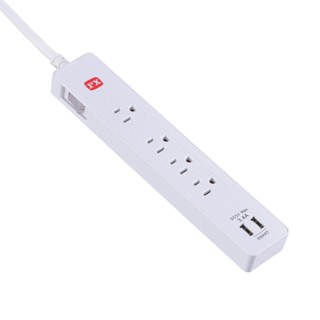 PX大通 1切4座4尺+2USB電源延長線1.2公尺 PEC-314U4W 廠商直送