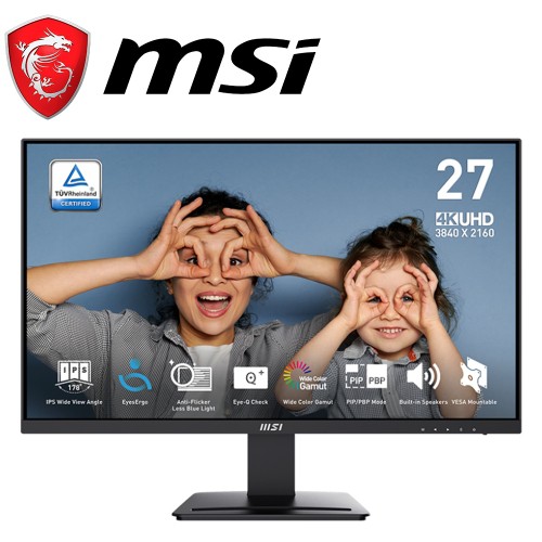 MSI 微星 PRO MP273U 27型 IPS/4ms/2H/1DP/4K/內建喇叭 平面螢幕 現貨 廠商直送
