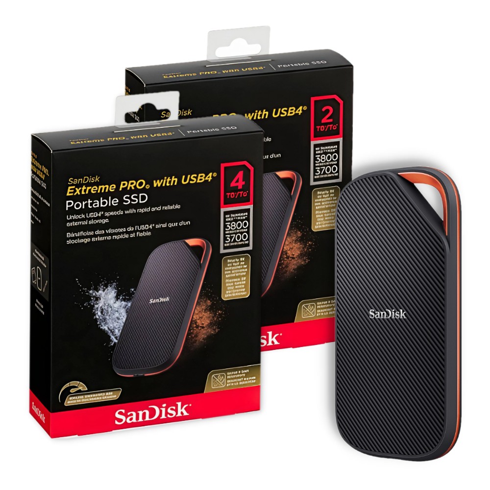 【新品未開封】SanDisk 4TB エクストリームプロ E82-GH25 4TB SanDisk Extreme PRO Portable SSD with USB4, Up to 3800
