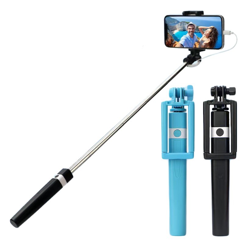 【蝦皮直營】多功能手機線控自拍桿 手持免藍牙連線 AUX耳機接頭 Type C 自拍神器 自拍棒 自拍桿 現貨