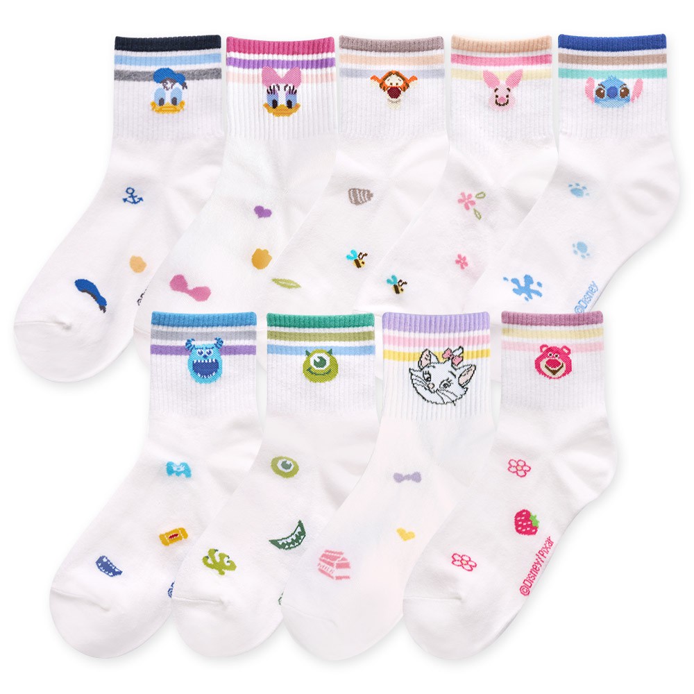 【蝦皮直營】迪士尼趣味系列中筒襪 女長襪 熊抱哥 史迪奇 棉襪 百搭女襪 (22-26cm) AM-A302