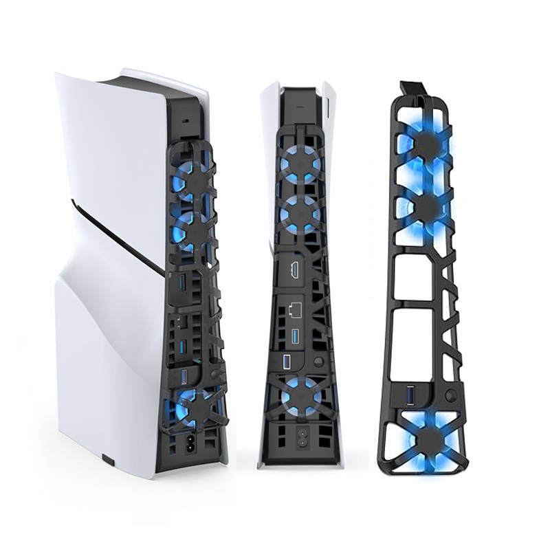 PS5 Slim Pro 主機 散熱風扇 高速散熱 冷卻風扇 有效降溫 藍光 含 USB 3.0 廠商直送