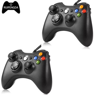 2 件適用於 Xbox 360 USB 控制器 PC 操縱桿遊戲控制器手柄的有線遊戲手柄