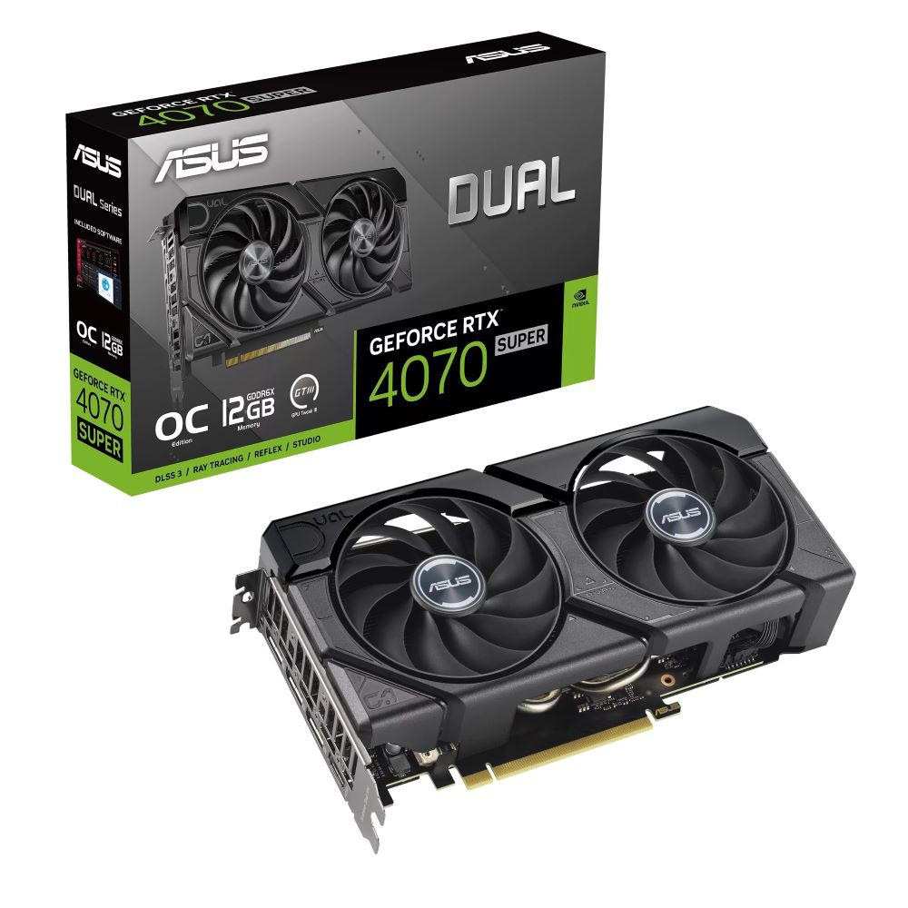 ASUS華碩 DUAL-RTX4070S-O12G-EVO 顯示卡長22.72cm 廠商直送