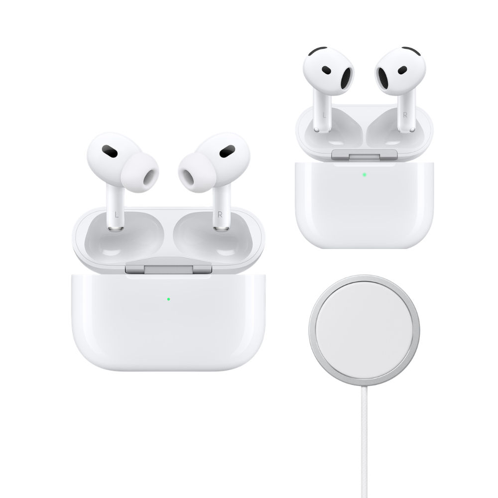 Apple AirPods 4 ANC＋Pro 2＋MagSafe磁吸充電組（1公尺）｜美國公司貨 廠商直送