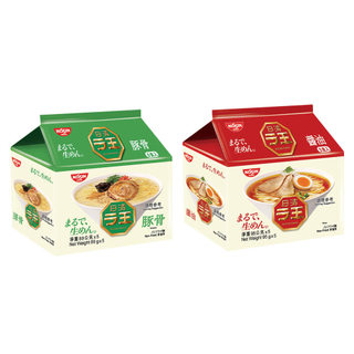 【蝦皮直營】日清 Nissin 拉王非油炸速食麵 (5包/袋) 醬油/豚骨口味 日清泡麵 日本風味 拉麵